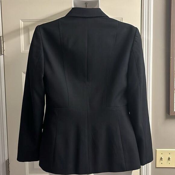 Calvin Klein Women’s Black Long Sleeve Notched Collar V-Neck Blazer- Size 10 - Picture 8 of 15